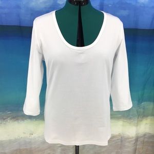 Yest Yara Basic Cotton Jersey 3/4 Sleeve Tee, 14